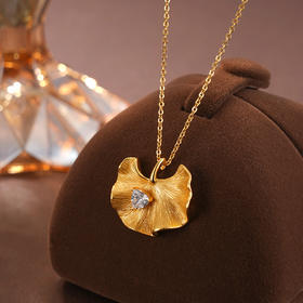 子佩集S925银【何其杏运】项链纯银【AE00294】原创2镀金2501