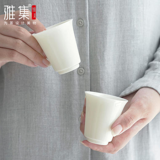 雅集茶具素雅品茶杯75ml（铃铛款-月白） 商品图3