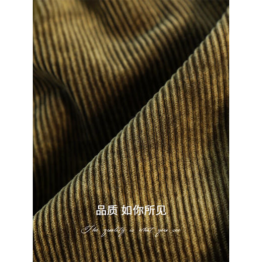 COCOBELLA环保水洗灯芯绒阔腿裤25春女宽松直筒休闲裤PA7043 商品图3