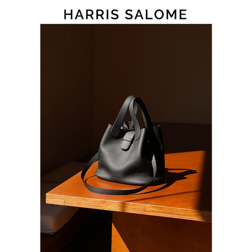 HarrisSalome 松下果实菜篮子头层牛皮单肩斜挎包 商品图14