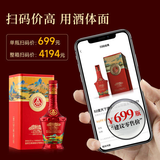 【春节热款】五粮液天下酒仓-江山如画 浓香型白酒 52%vol 500ml*6瓶 商品图6