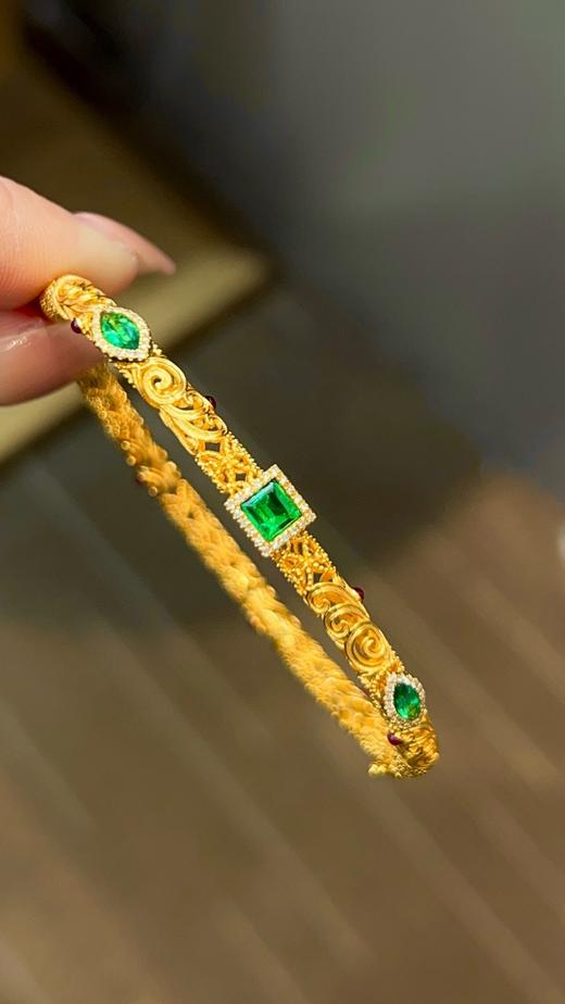 0.6ct刻面祖母绿手镯 商品图2