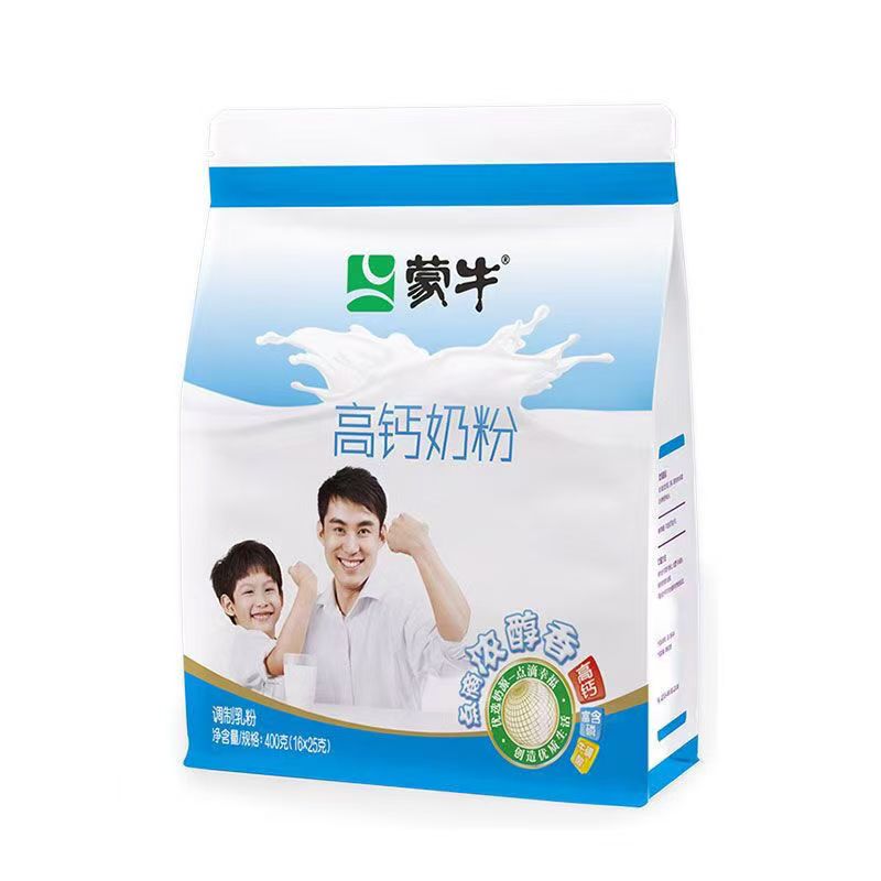 蒙牛全脂高钙奶粉 400g/袋 内含16小包