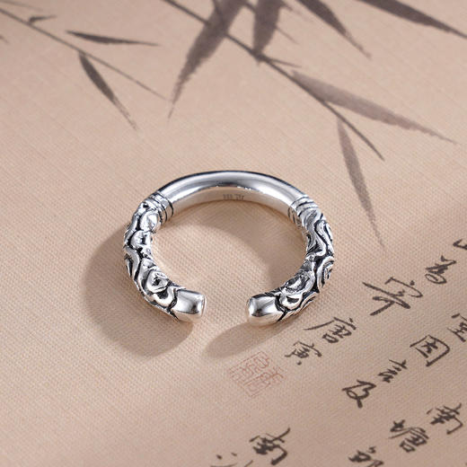 子佩集S990银【乾坤如意】戒指纯银【YFJZ020】悟空仿古2501 商品图1