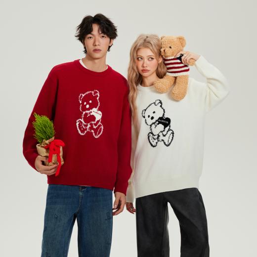 [299两件，喜气针织衫任选]YKYB黄子韬针织衫毛衣春节喜宽松舒适拜年 商品图1