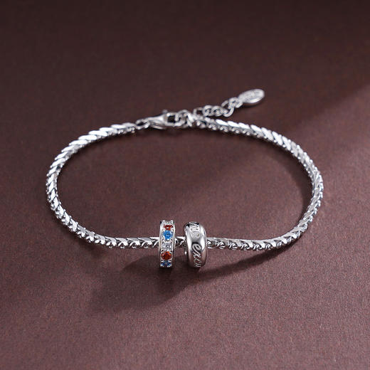子佩集S925银【幸运法则】手链纯银【FYS-0003】时尚彩钻圈2501 商品图3