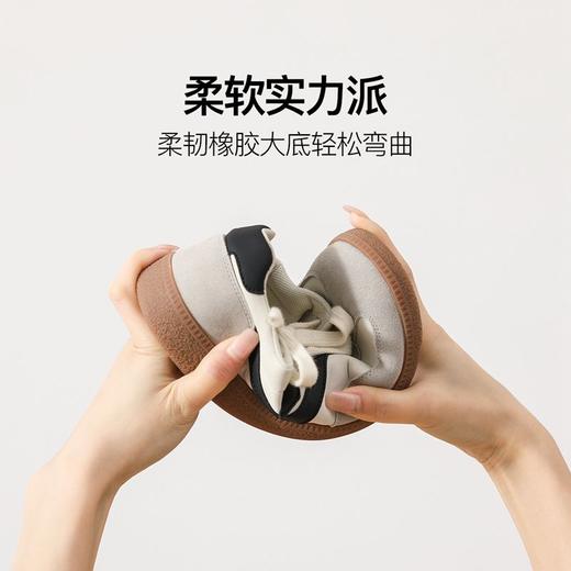 ZHR德训鞋女2024年新款百搭复古休闲鞋运动阿甘鞋厚底低帮板鞋女 商品图4