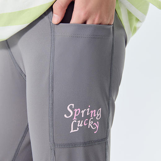 笛莎Deesha青少年女童裤子2025春季女童弹力瑜伽裤 商品图3