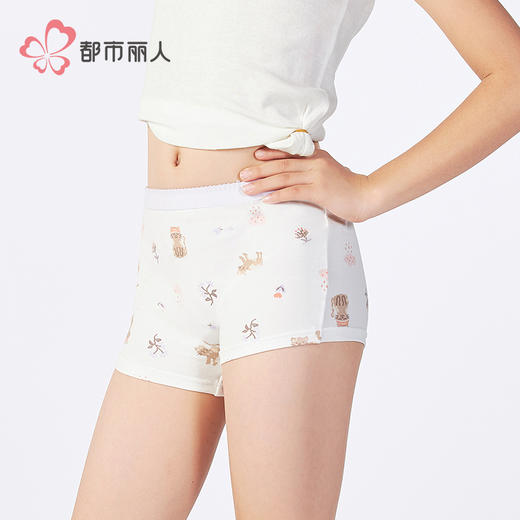 都市丽人平角女童内裤纯棉舒肤棉平角裤JKH501 商品图2