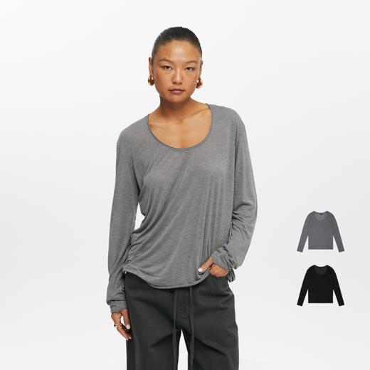 oneupU领散边宽松长袖 商品图2