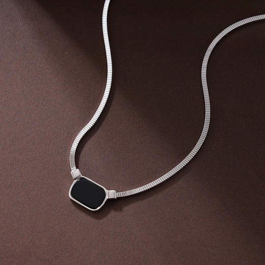 子佩集S925银【静潭】项链纯银【XL-5943】原创2方块2501 商品图1