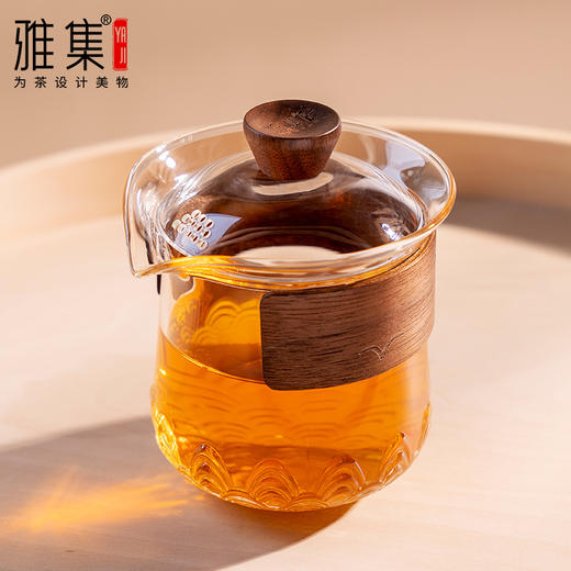 雅集茶具防烫玻璃盖碗250ml（祥云福袋） 商品图1