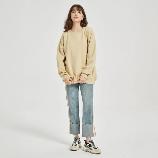 司纤 春季情侣款 重磅卫衣 宽松休闲 挺括有型 帽衫款/圆领款 多色可选 商品图2