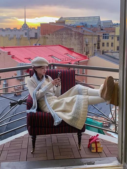 浮生八记/24D184/复古雪花费尔岛半裙 商品图1