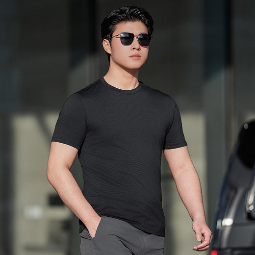 龙牙秘之风羽PRO美丽诺羊毛圆领短袖T恤 商品图3