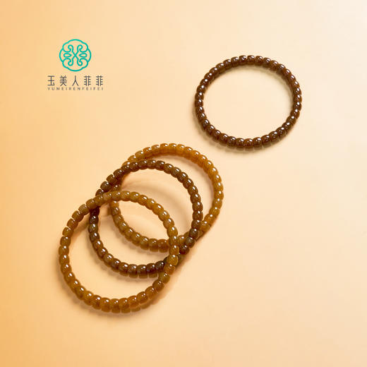 和田玉老型珠糖料手串 商品图0