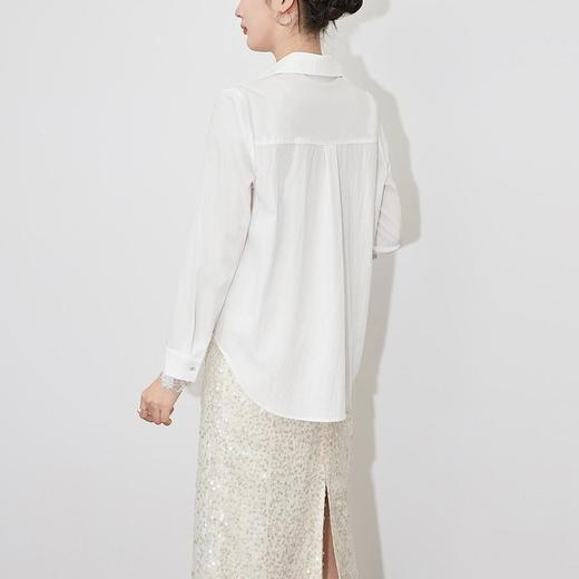 【高货wl】全新升级【铂金会员257/天猫339/差价82】(10429) 洛诗琳优雅蕾丝翻领上衣2025春季洗水棉长袖时髦洋气衬衫 商品图4