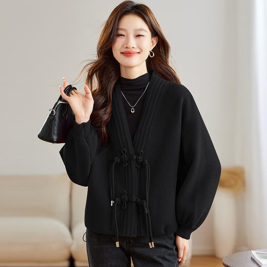 新中式毛衣中国风外套韩版宽松针织开衫CC22-127 商品图2