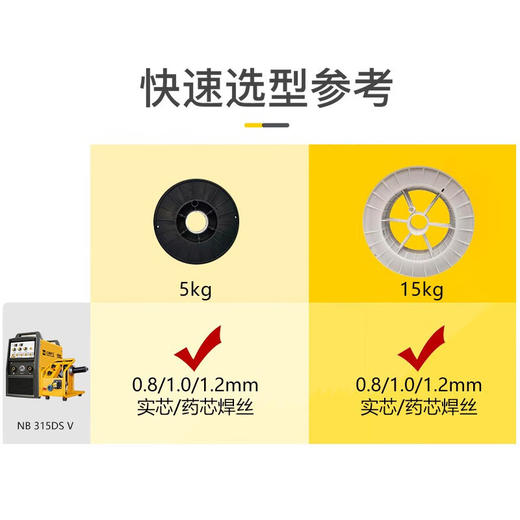 上海沪工 NB-315DP二保焊机可焊板厚0.8—8.0mm 双电压多功能分体式气保焊机 有气无气气保焊手工焊一键脉冲多功能，适配QTB-200-松下接口焊枪。 商品图2