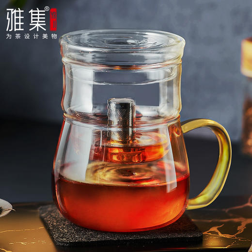 雅集茶具容天杯400ml琥珀把套装（带泡茶灵器） 商品图2