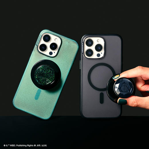 【哈利波特黑魔法】死亡圣器宝石·MagSafe圆啪嗒 MAGSAFE磁吸手机气囊支架 Round圆啪嗒系列 黑色 图腾 商品图3