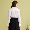 EITIE爱特爱优雅V领显瘦木耳边纯色百搭直筒衬衫上衣2025春季新款A2509501 商品缩略图4