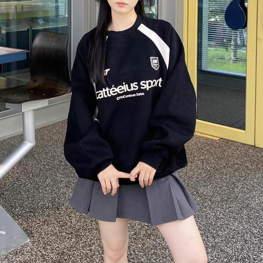 裁缝学苑AS412美式复古圆领插肩袖卫衣纸样女装上衣打版裁剪样板 商品图5