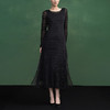 【林栖设计小店】（现货）拼真丝针织连衣裙套装2025春季新品镂空肌理两件套裙子女1951106 商品缩略图1