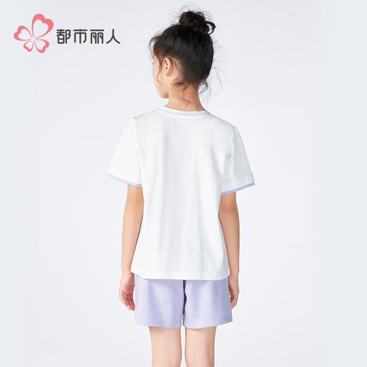都市丽人童装无尘棉短袖套装薄凉感无尘棉亲情蜜语短袖类JHH9A3 商品图8