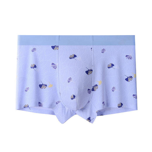 KS-D027  【1条】男士内裤冰丝内裤夏季薄款内裤中腰印花网孔透气短裤无痕平角裤 商品图4