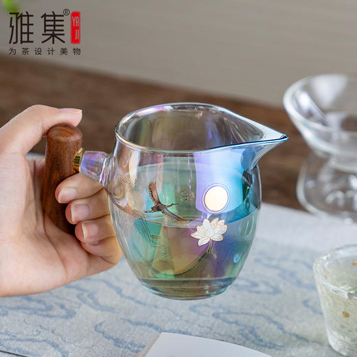雅集茶具木把公道杯360ml （幻彩-云鹤） 商品图1