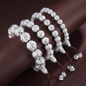 子佩集S990银【百福萦绕】手串纯银【HC31142-8】手链原创作品白2501