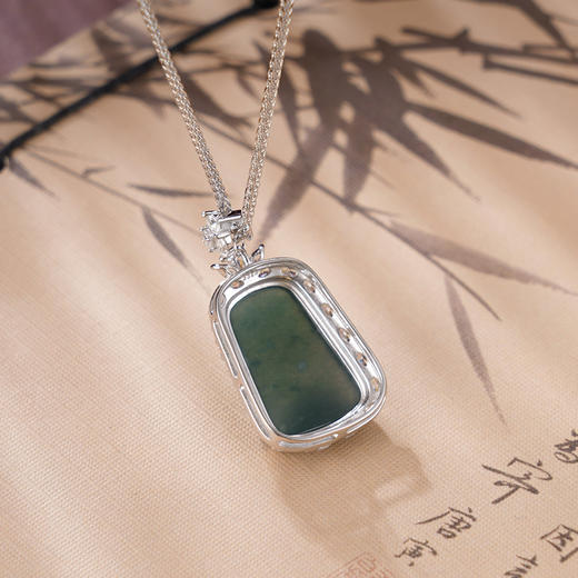 子佩集S925银【别来无恙】套链纯银【YL-7404】时尚翡翠项链2501 商品图4