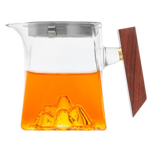 雅集茶具木把公道杯300ml（四方观山-带茶隔） 商品图0