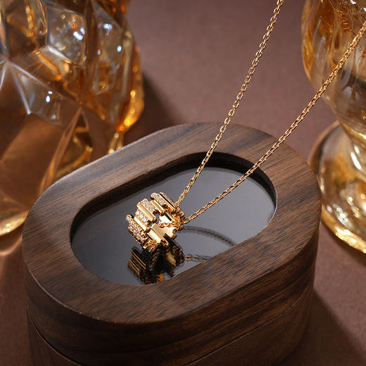 子佩集S925银【波光鳞动】套链纯银【KK605P】时尚镀金项链2501 商品图1