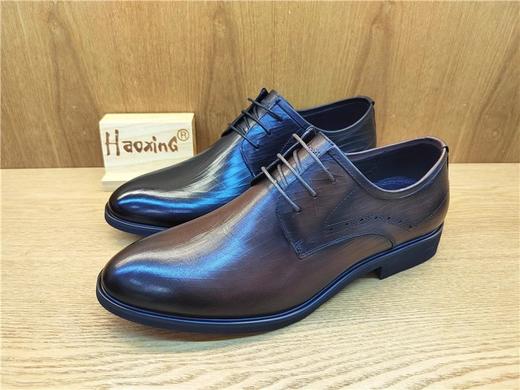 商务男鞋豪行正品12174901牛皮系带正装皮鞋 商品图1