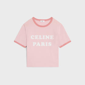 【特价】CE-T 植绒字母撞色粉T恤