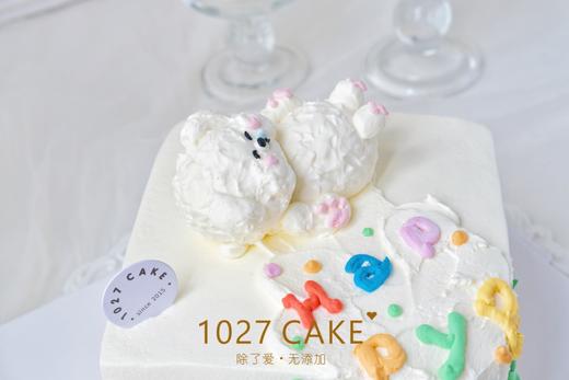 1027CAKE  |  瞌睡小狗  正方形蛋糕  立体小动物 商品图3