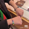 D011538新品彩虹拼接串珠彩虹色+桃木色+银色前卫时尚手链 商品缩略图5