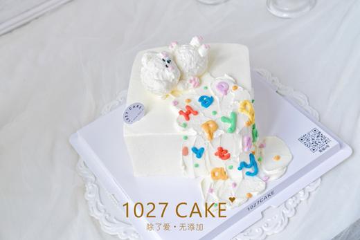 1027CAKE  |  瞌睡小狗  正方形蛋糕  立体小动物 商品图1