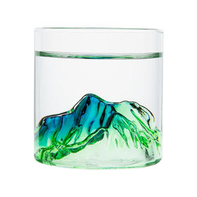 雅集组合玻璃杯观山杯170ml套装（青绿/透明各2个）