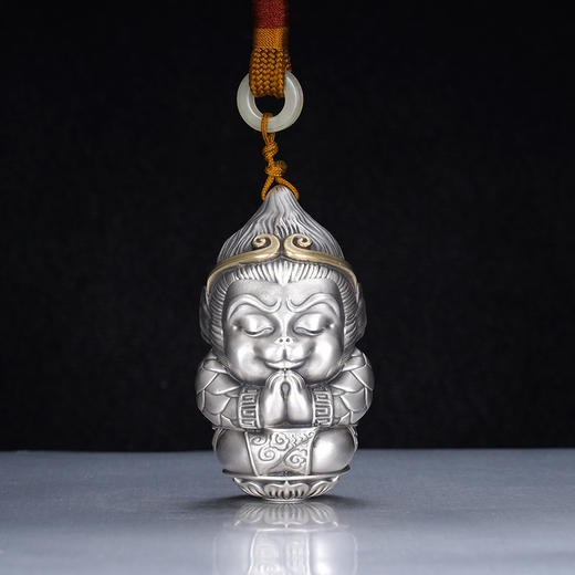子佩集S999银【禅韵悟空】手把件纯银【SBJ410-1】手把件黑神话悟空2501 商品图1