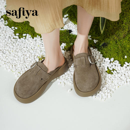 Safiya/索菲娅2025咖啡庄园复古软底休闲外穿舒适勃肯凉拖SFD1110404 商品图2