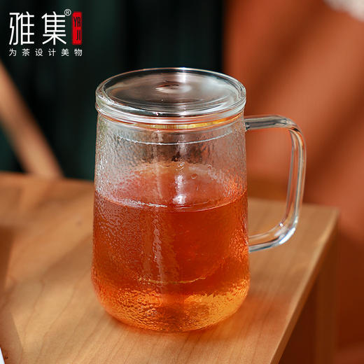 雅集玻璃杯茶屿悠觉杯500ml（锤纹款-礼盒装） 商品图2