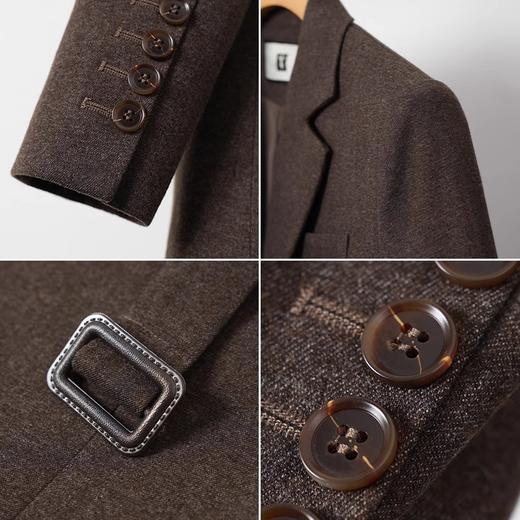 IWY/长袖西装套装冬季新款棕色西服外套修身立体剪裁职业装 24CP659 商品图3