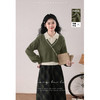 鹿向南「绿隐藏蝶」新中式假两件慵懒风毛衣秋冬针织衫&半身裙 商品缩略图0