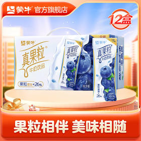 蒙牛真果粒蓝莓味牛奶饮品250ml*12盒