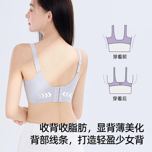 【大胸显小BC杯】熳洁儿 薄杯聚拢文胸无痕舒适无钢圈收副乳23761510 商品图4