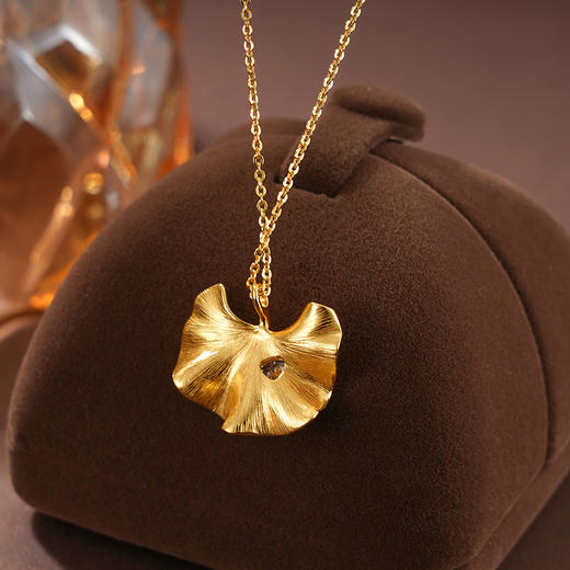 子佩集S925银【何其杏运】项链纯银【AE00294】原创2镀金2501 商品图2