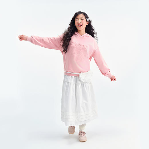 笛莎Deesha青少年女童卫衣2025春季女童连帽卫衣 商品图1